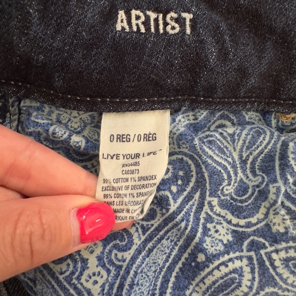 American Eagle Outfitters Dark Blue Flare Jeans - Picture 3 of 3